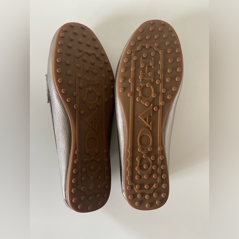Womens Fredrica G3122 Silver Pebbled Leather Slip On Loafer - Picture 2 of 7